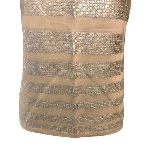 Small Chicos Womens Lightweight Tank Top Silver Sequin Stripe - Picture 6 of 8
